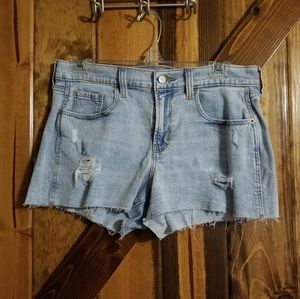 Old Navy distressed denim jean cut-off shorts